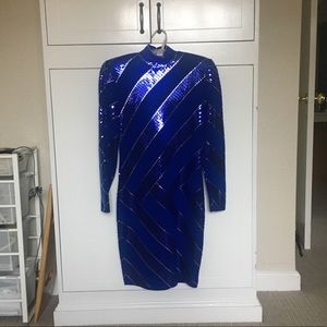 St. John’s royal blue evening wear